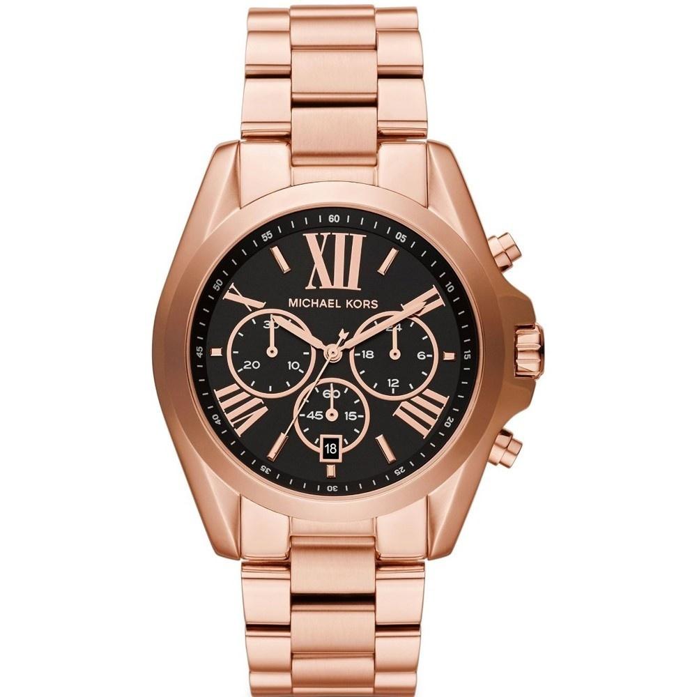 Michael Kors Women&#39;s MK5854 Bradshaw Chronograph Rose-Tone Stainless Steel Watch