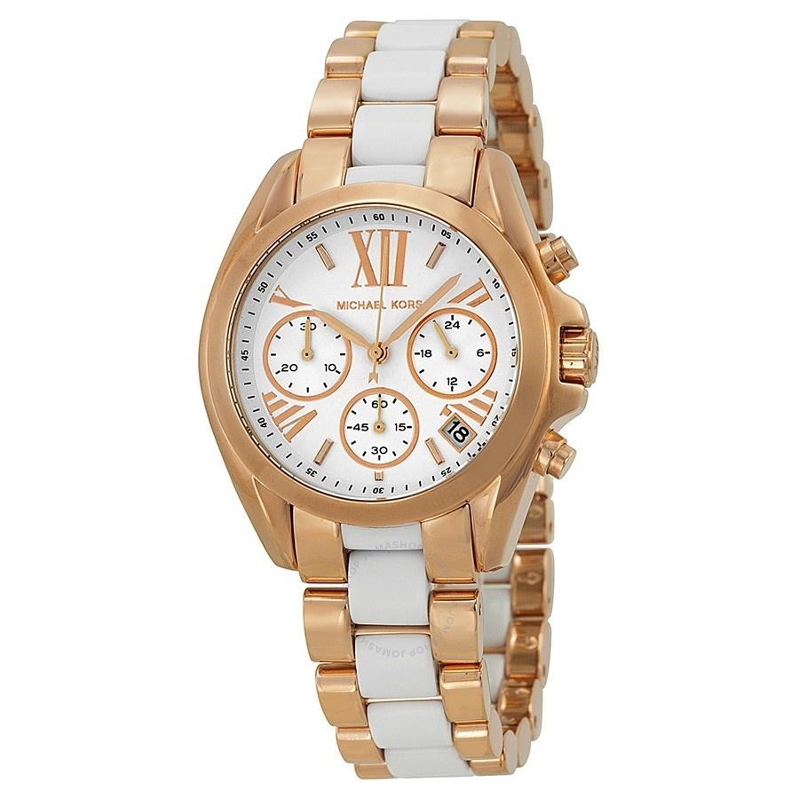 Michael Kors Women&#39;s MK5907 Bradshaw Chronograph Two-Tone Stainless Steel Watch