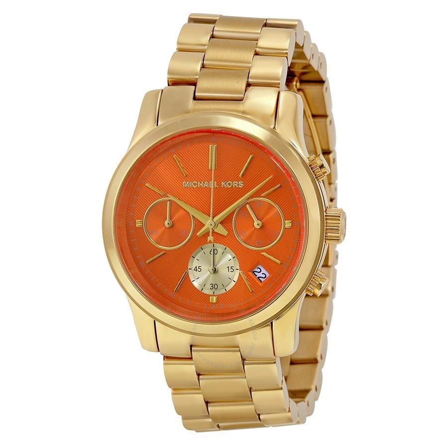 Michael Kors Women&#39;s MK6162 Runway Chronograph Gold-Tone Stainless Steel Watch