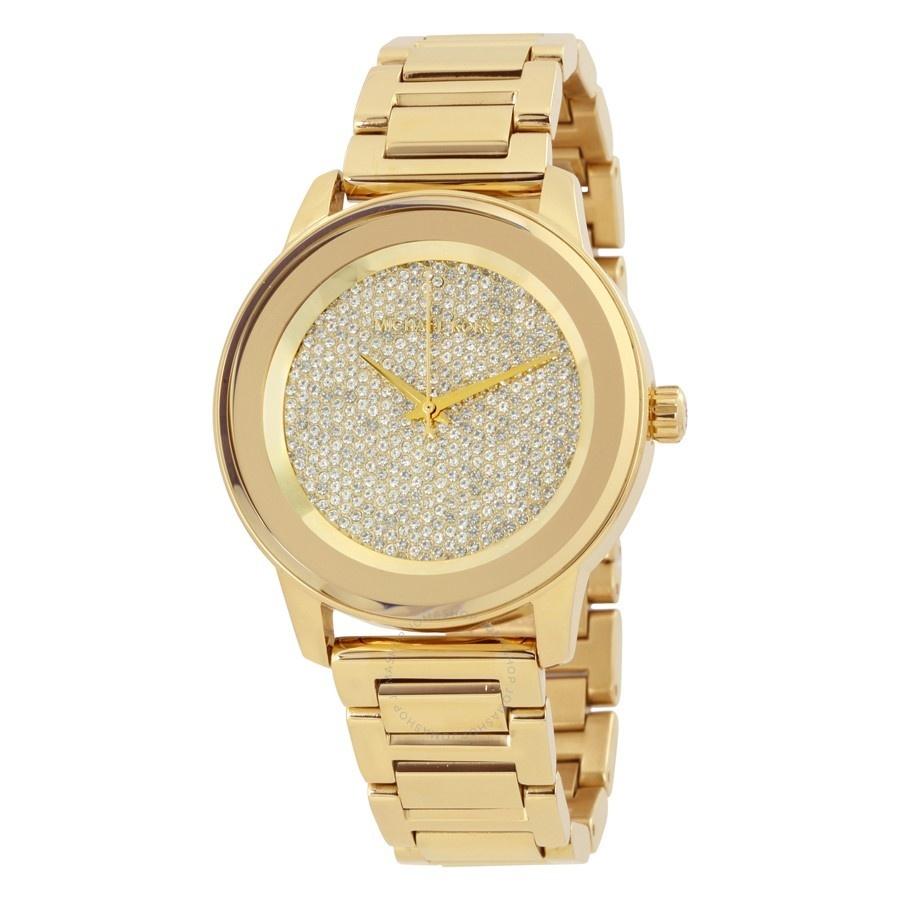 Michael Kors Women&#39;s MK6209 Kinley Crystal Gold-tone Stainless Steel Watch