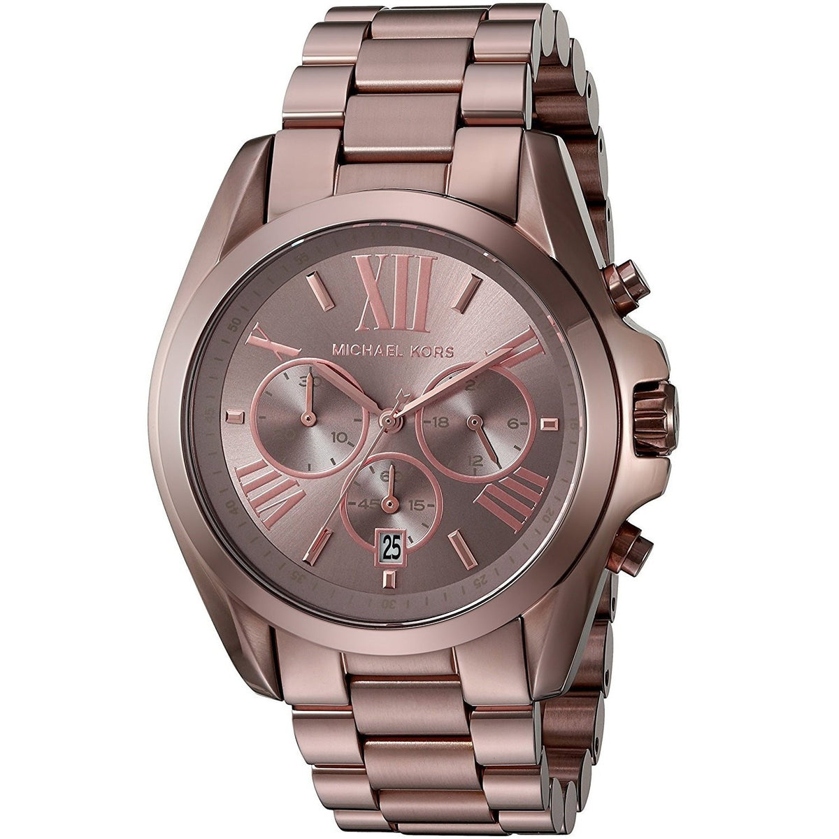 Michael Kors Women&#39;s MK6247 Bradshaw Chronograph Brown Stainless Steel Watch