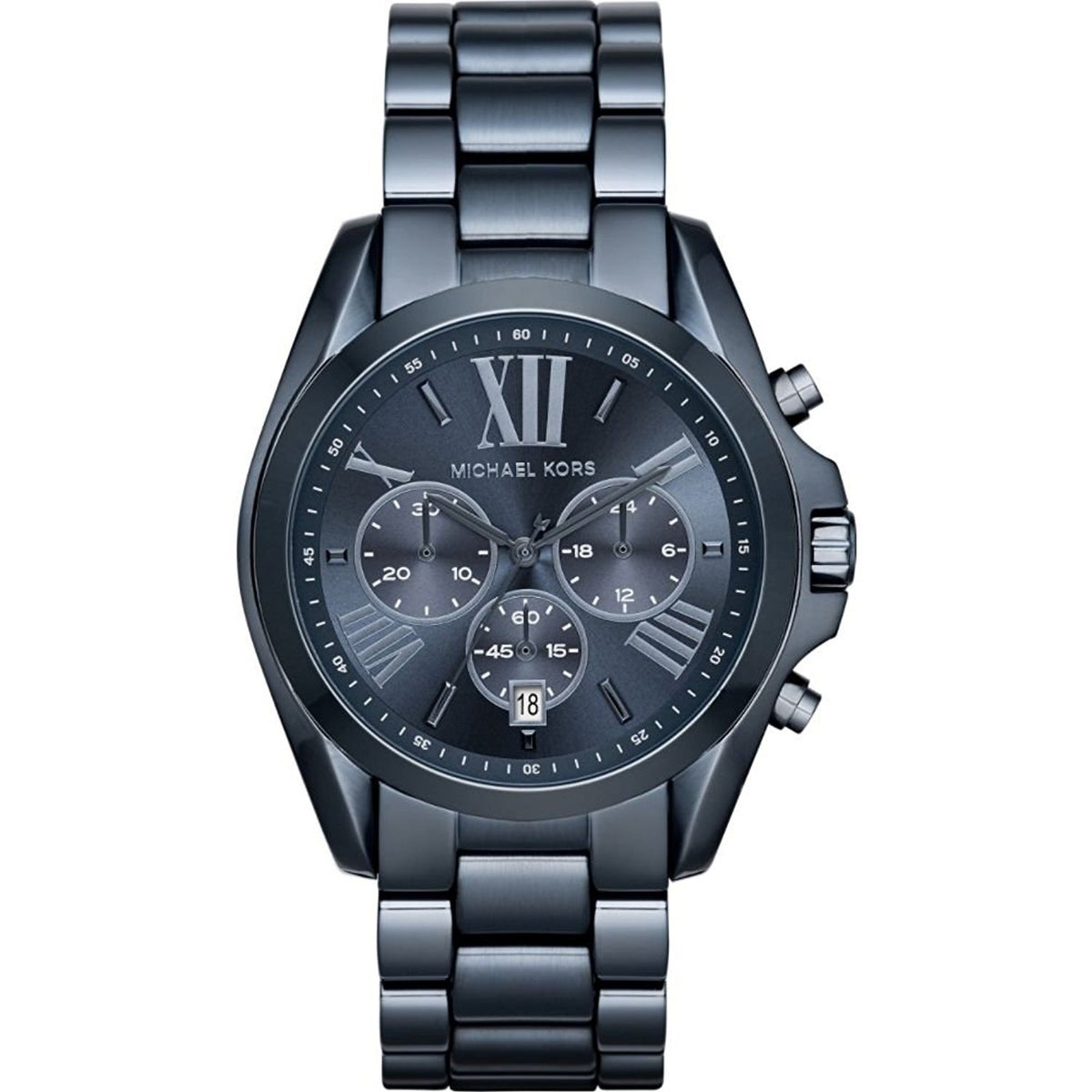 Michael Kors Women&#39;s MK6248 Bradshaw Chronograph Blue Stainless Steel Watch