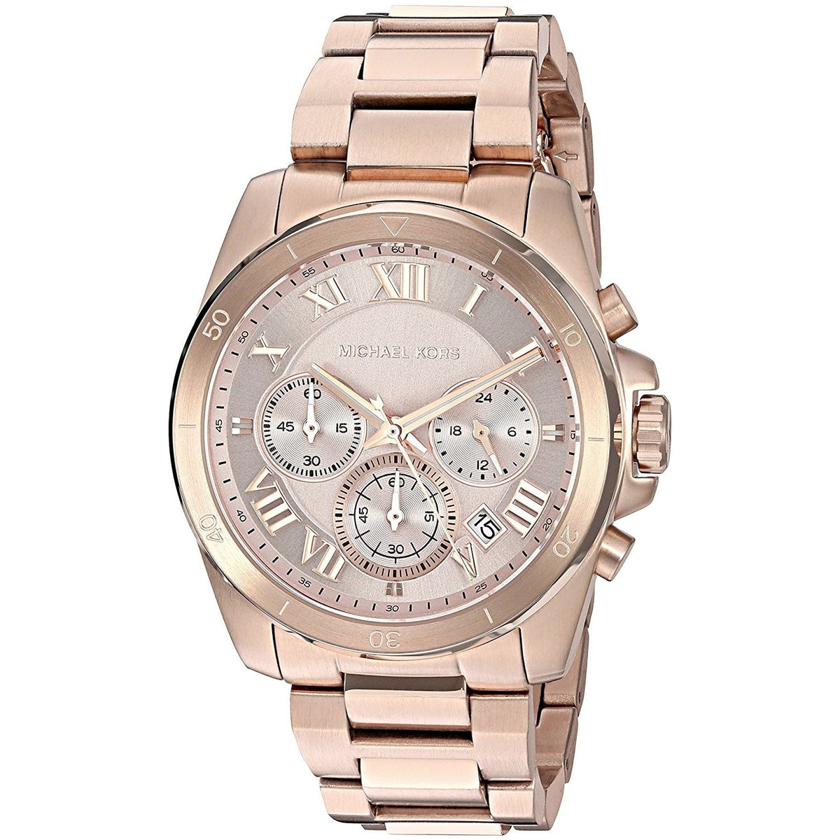 Michael Kors Women&#39;s MK6367 Brecken Chronograph Rose-Tone Stainless Steel Watch