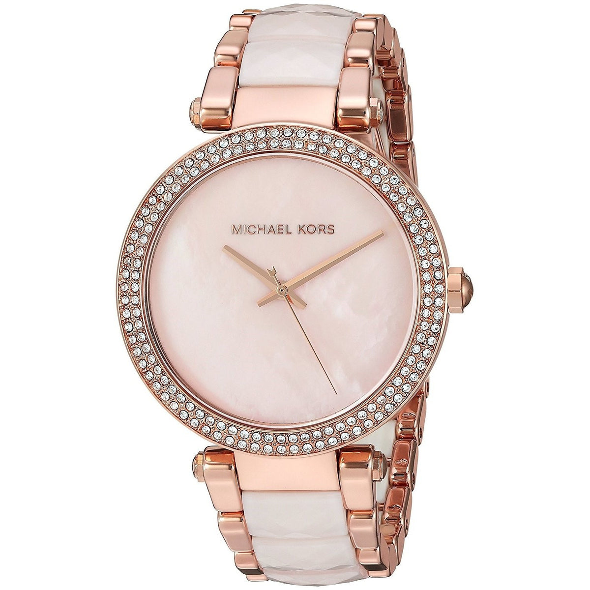 Michael Kors Women&#39;s MK6402 Parker Crystal Two-Tone Stainless steel and Acetate Watch