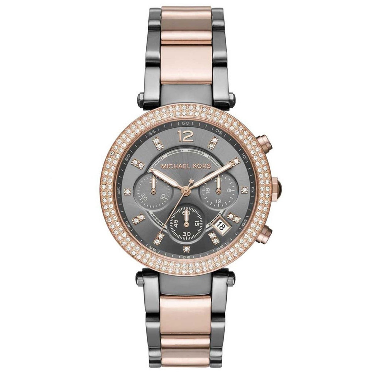 Michael Kors Women's MK6440 Parker Chronograph Crystal Two-Tone Stainl ...