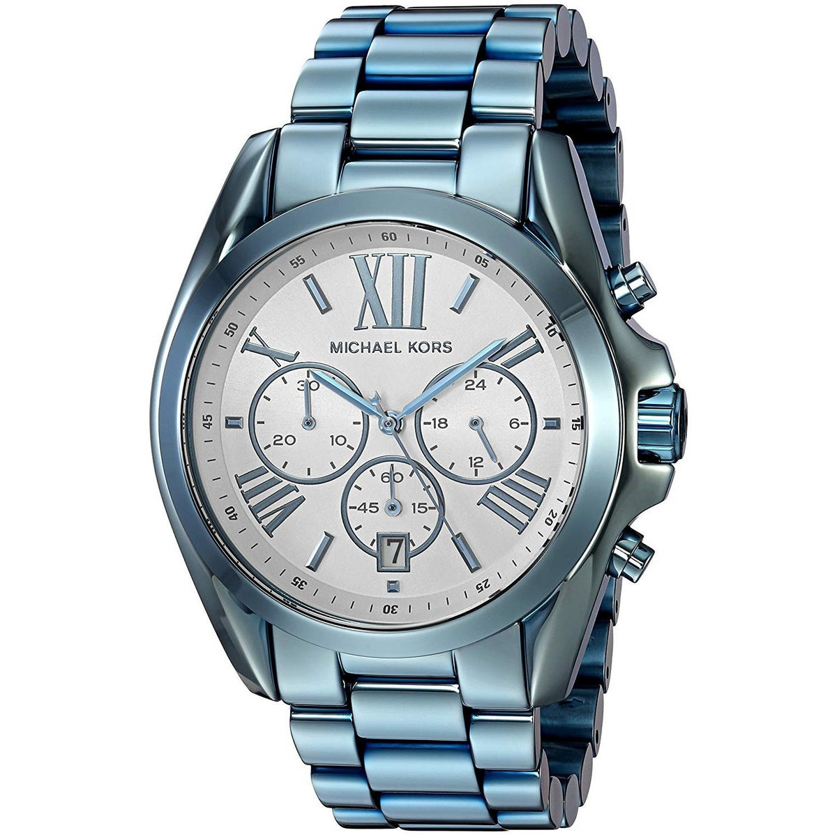 Michael Kors Women&#39;s MK6488 Bradshaw Chronograph Blue Stainless Steel Watch