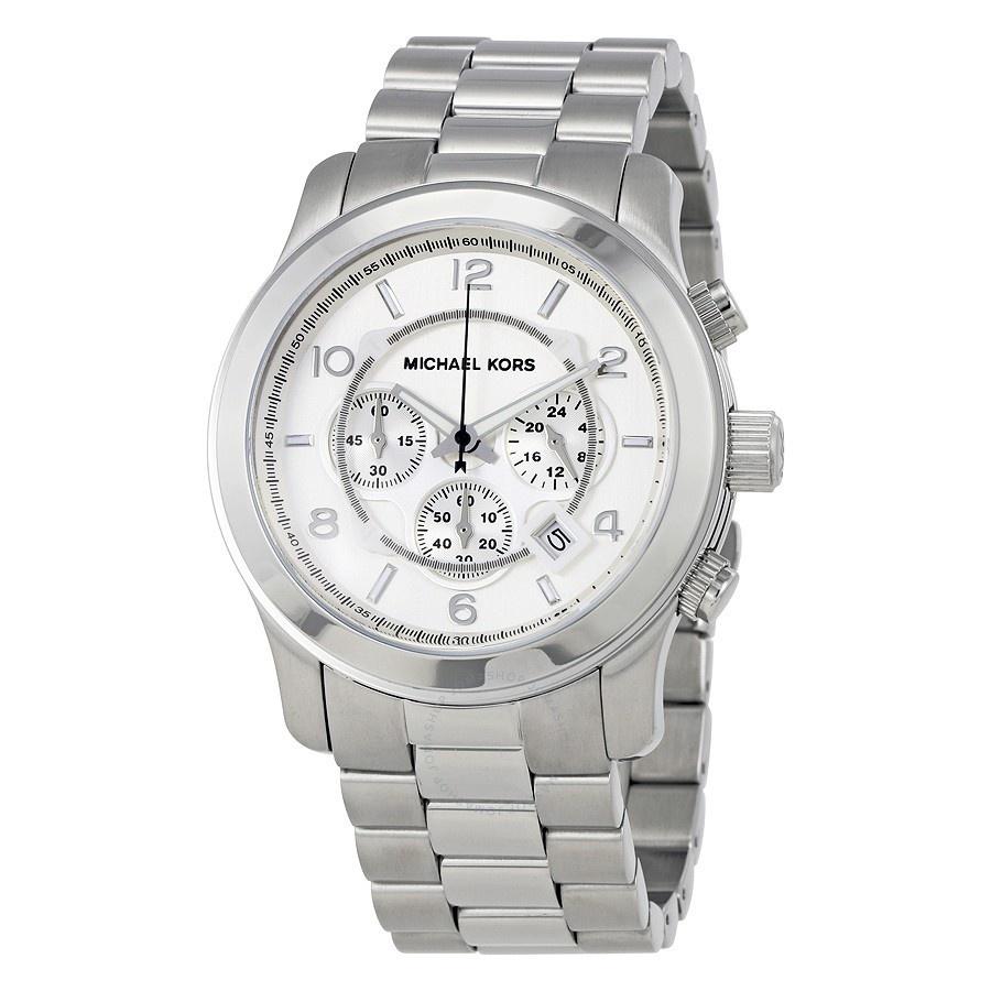 Michael Kors Men&#39;s MK8086 Oversized Runway Chronograph Stainless Steel Watch