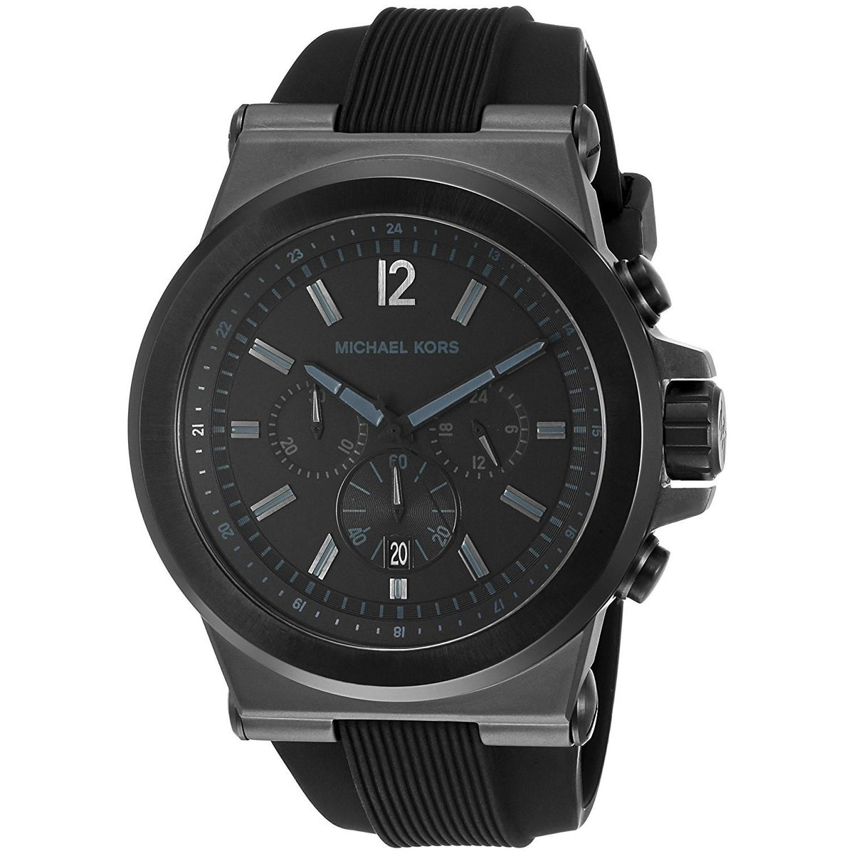 Michael Kors Men&#39;s MK8152 Dylan Chronograph Black Silicone Watch