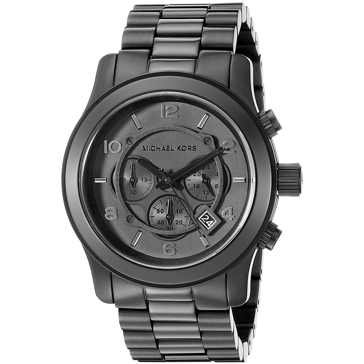 Michael Kors Men&#39;s MK8157 Runway Chronograph Black Stainless Steel Watch