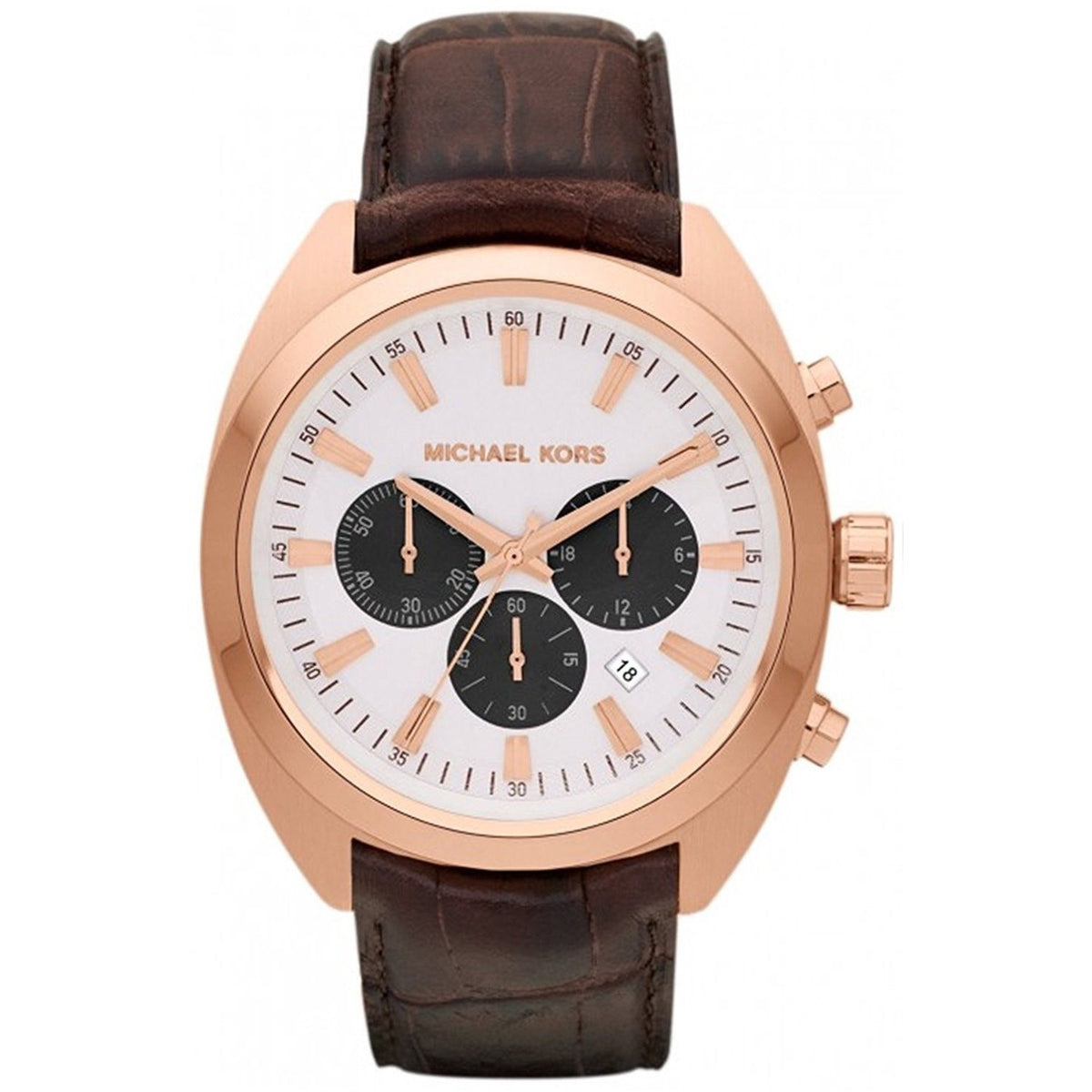 Michael Kors Men&#39;s MK8271 Dean Chronograph Brown Leather Watch