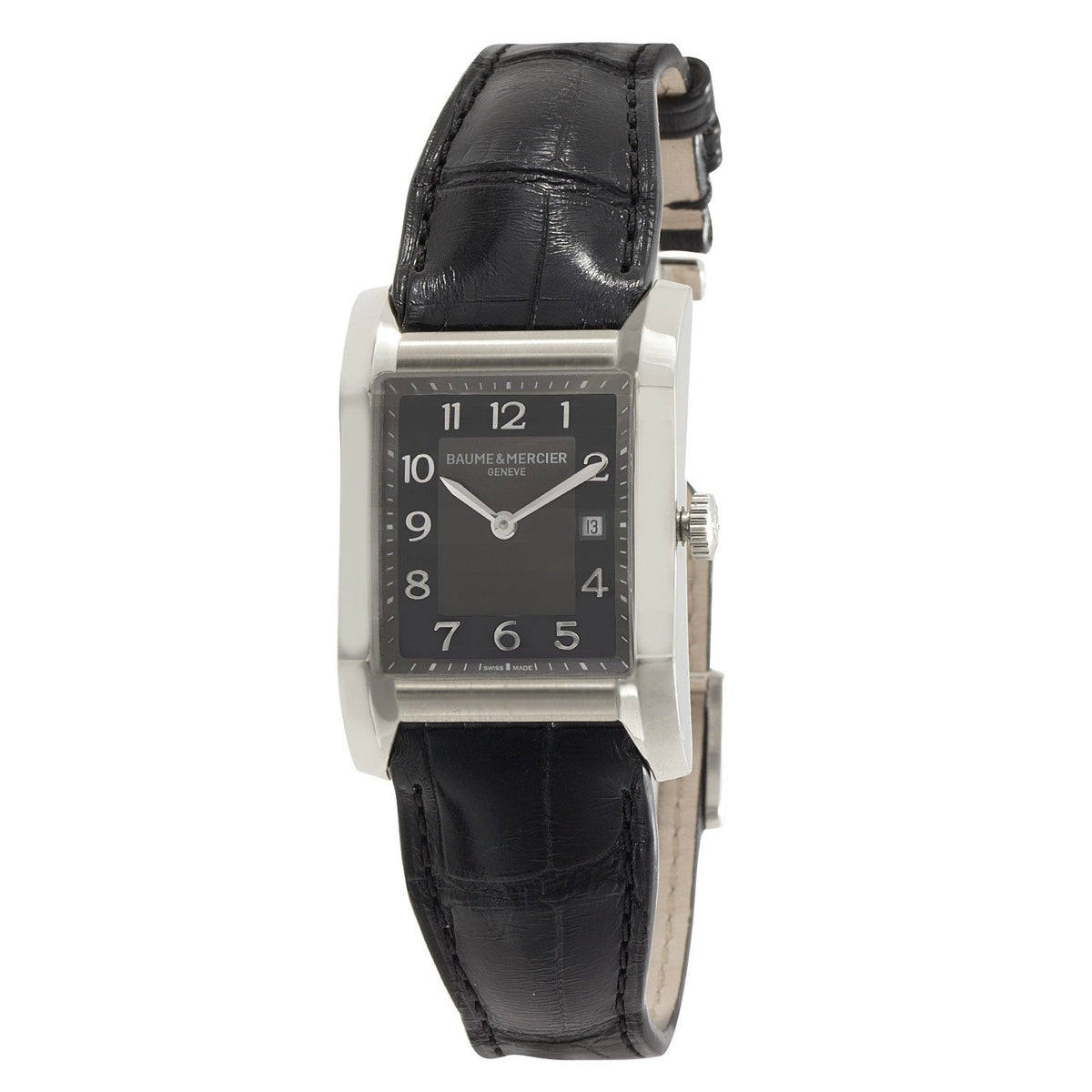 Baume &amp; Mercier Women&#39;s MOA10019 Hampton Black Leather Watch