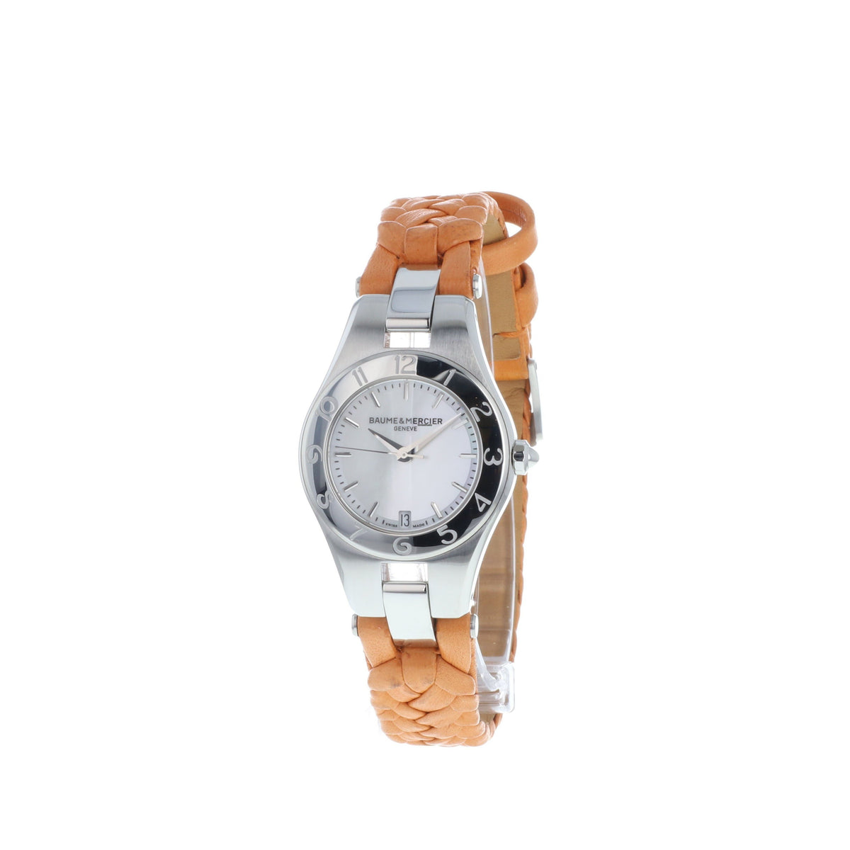 Baume &amp; Mercier Women&#39;s MOA10115 Linea Orange Leather Watch