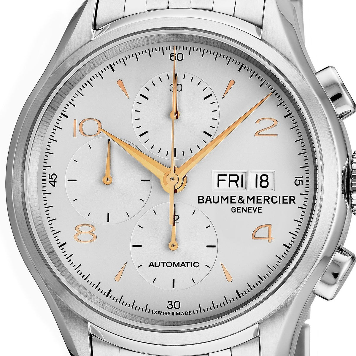 Baume &amp; mercier Men&#39;s MOA10130 Clifton Chronograph Stainless Steel Watch