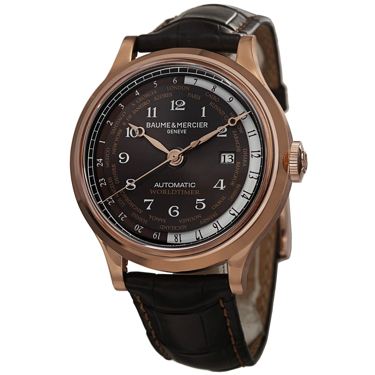 Baume &amp; Mercier Men&#39;s MOA10136 Capeland Brown Leather Watch