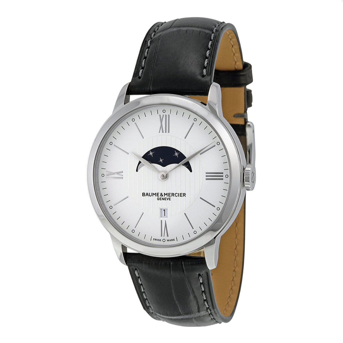 Baume &amp; Mercier Men&#39;s MOA10219 Classima Black Leather Watch