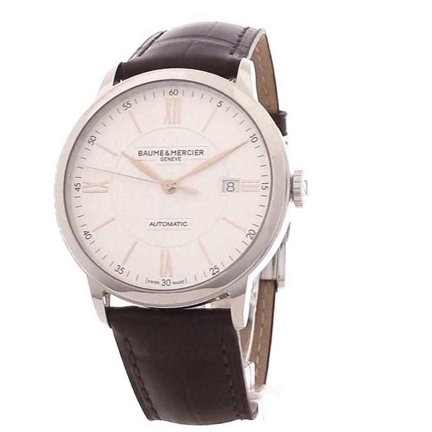 Baume &amp; Mercier Men&#39;s MOA10263 Classima Brown Leather Watch