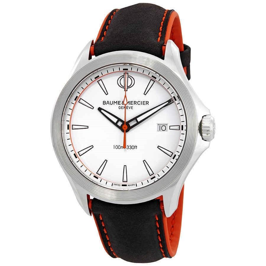 Baume &amp; Mercier Men&#39;s MOA10410 Clifton Black Leather Watch