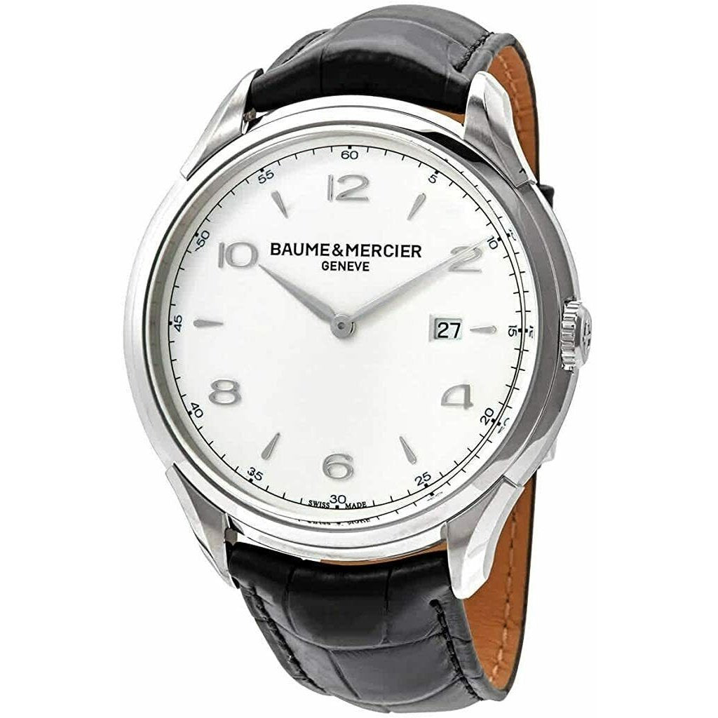 Baume &amp; Mercier Men&#39;s MOA10419 Clifton Black Leather Watch