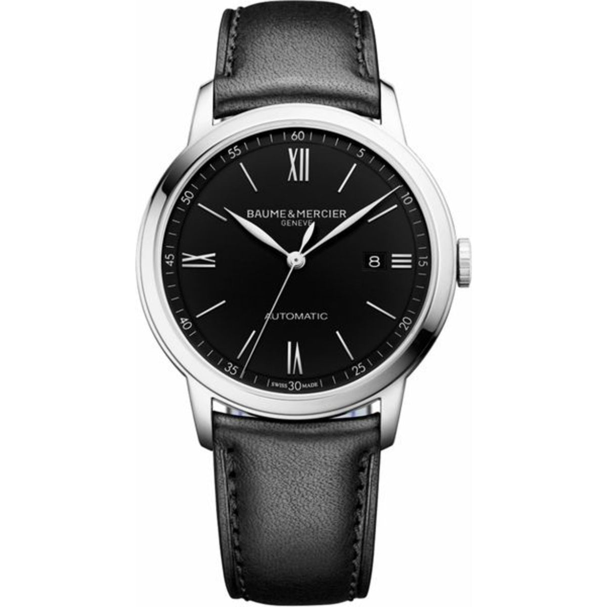 Baume &amp; Mercier Men&#39;s MOA10453 Classima Black Leather Watch