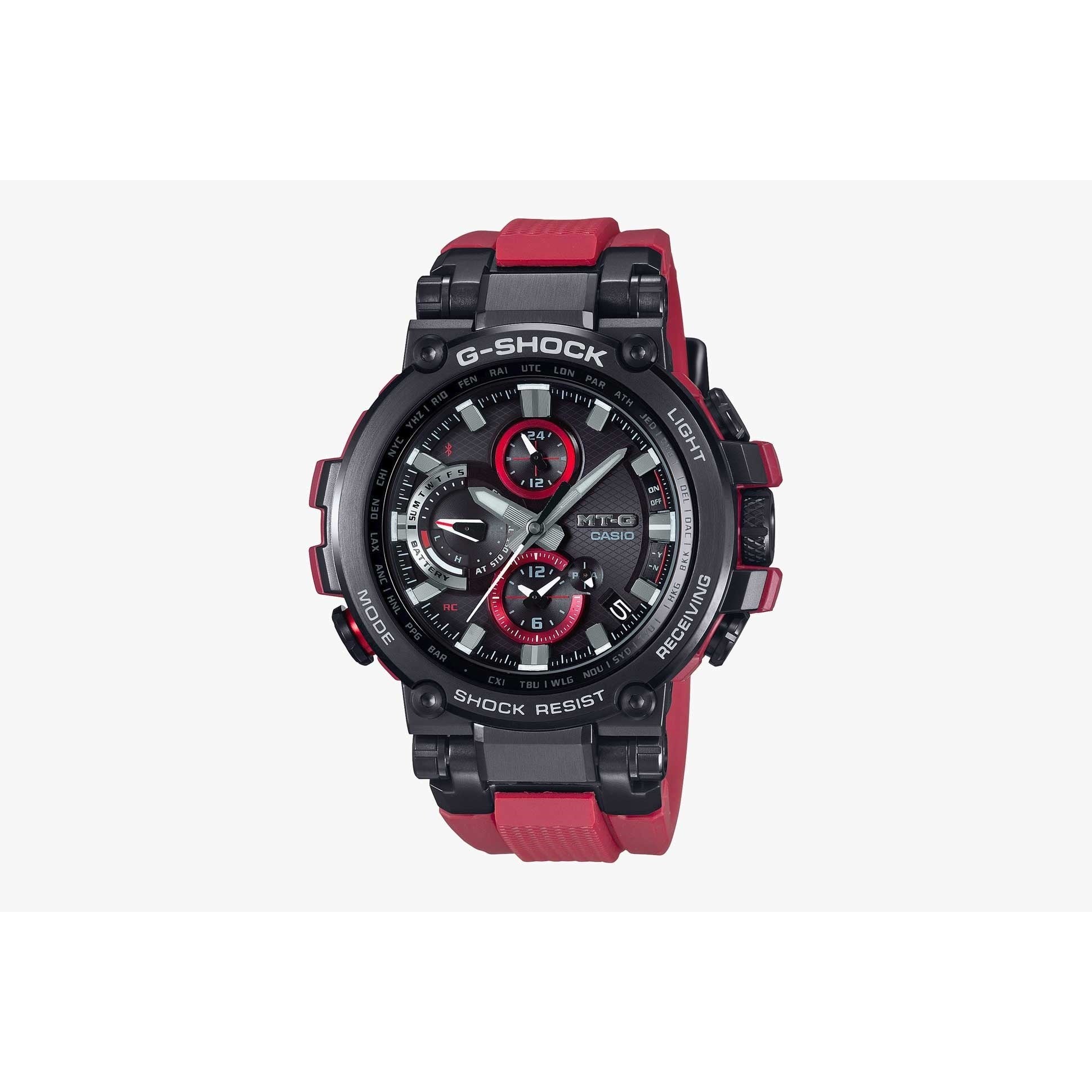 Casio Men s MTGB1000B 1A4 G Shock Chronograph Red Resin Watch Bezali