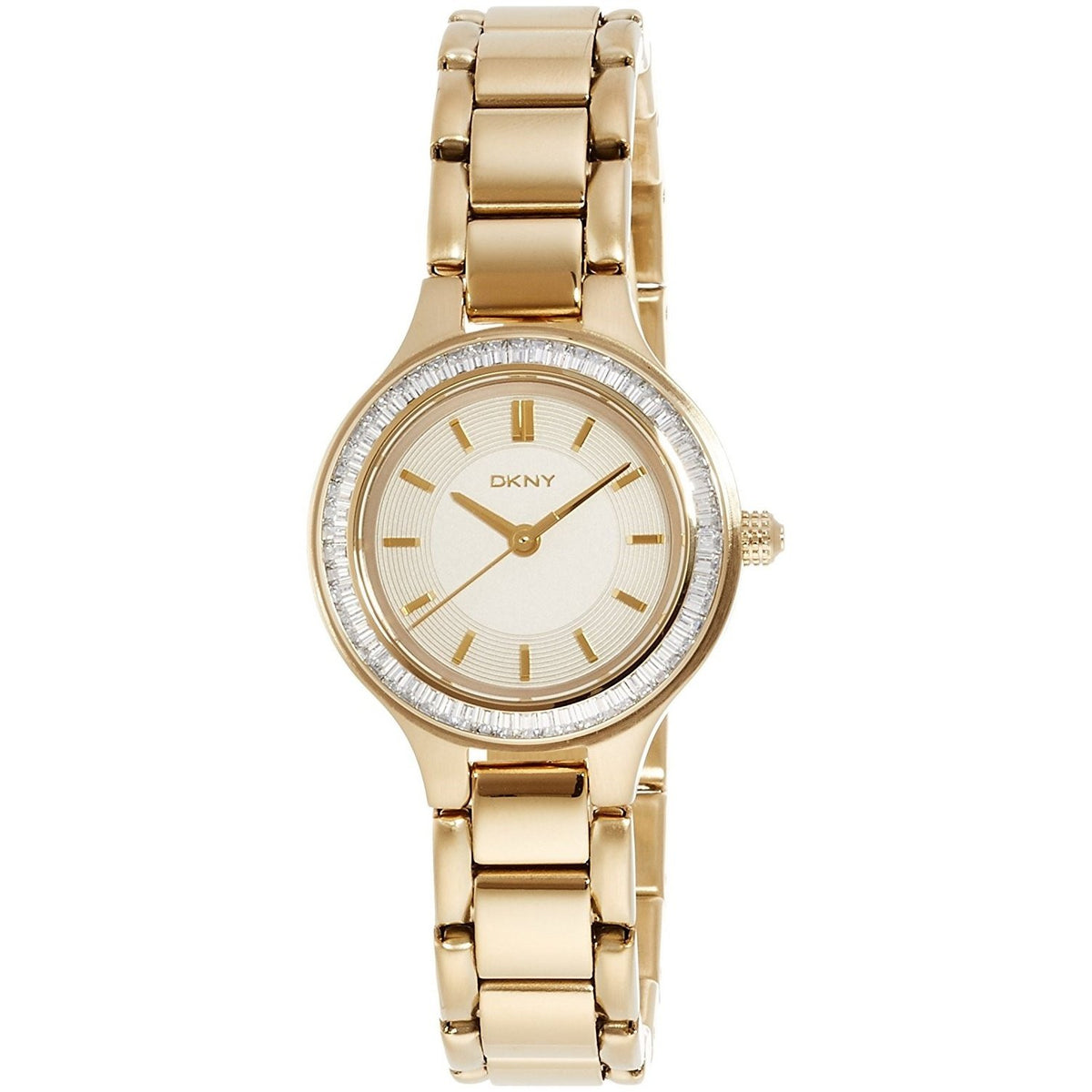 DKNY Women&#39;s NY2392 Chambers Crystal Gold-Tone Stainless Steel Watch