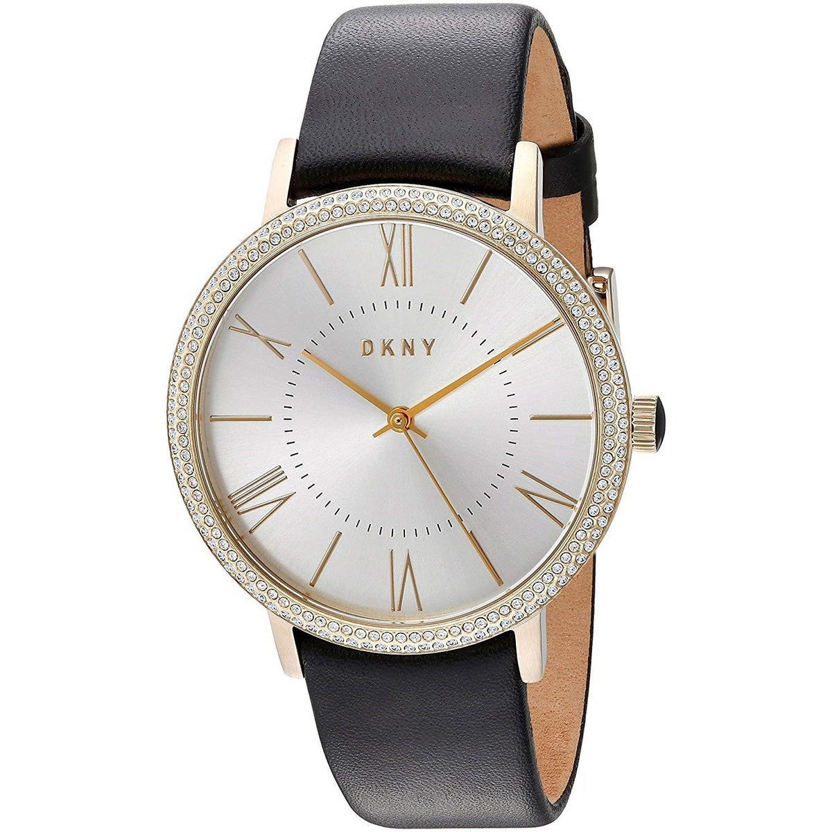 DKNY Women&#39;s NY2544 Willoughby Crystal Leather Watch