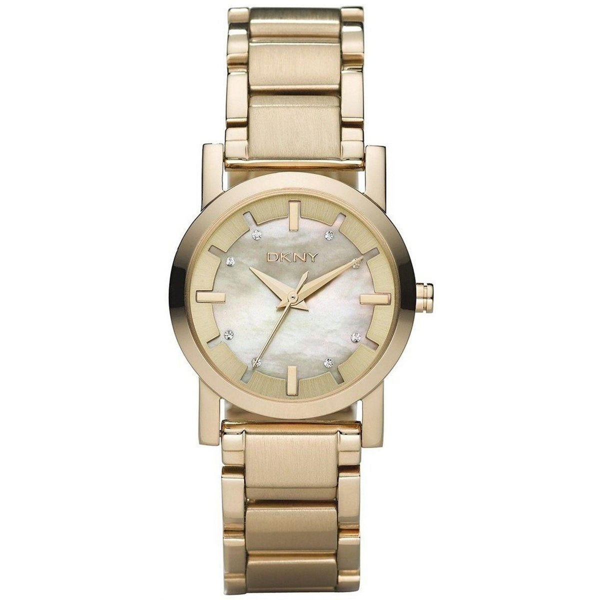 DKNY Women&#39;s NY4520 Crystal Gold-Tone Stainless Steel Watch