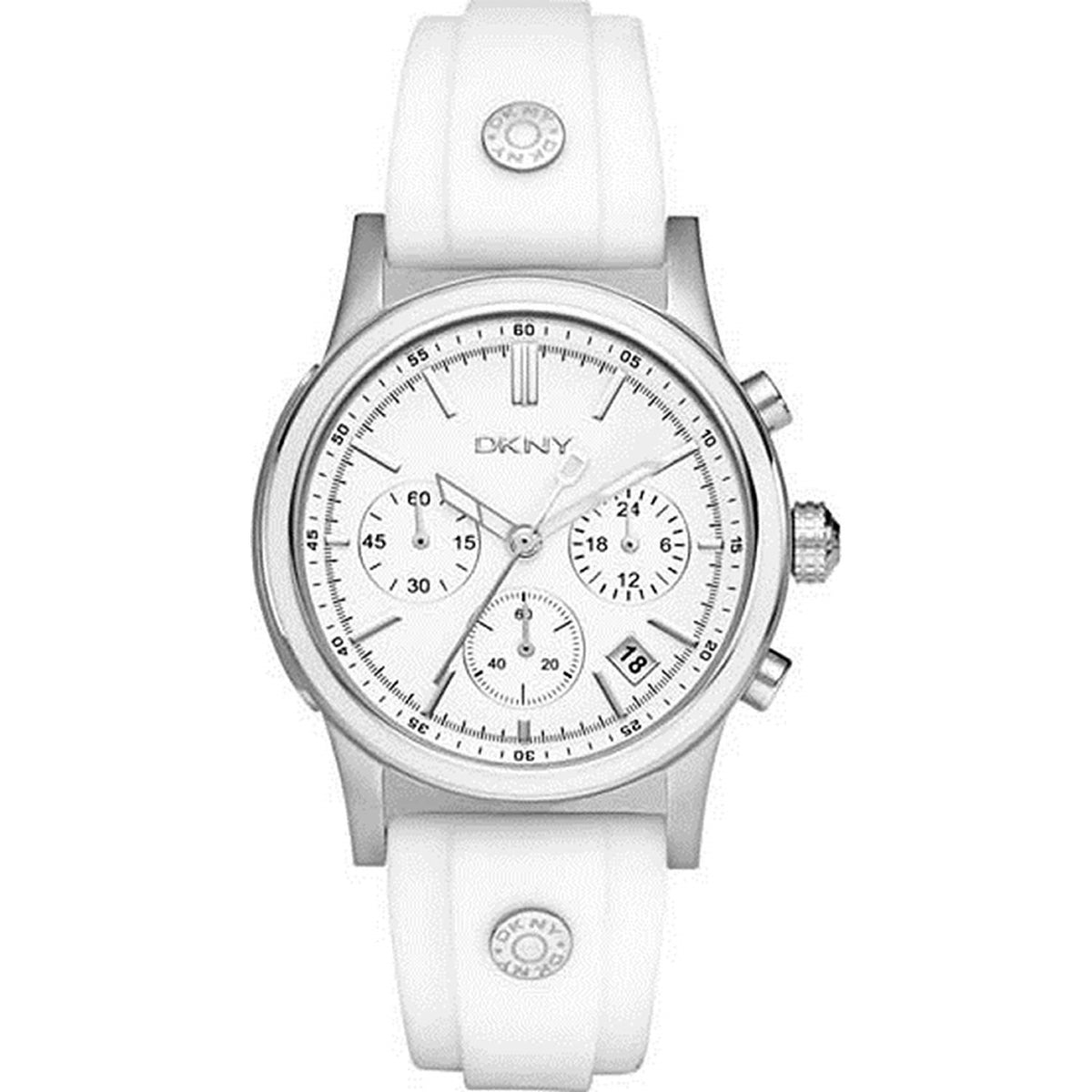 DKNY Women&#39;s NY8170 Chronograph White Silicone Watch