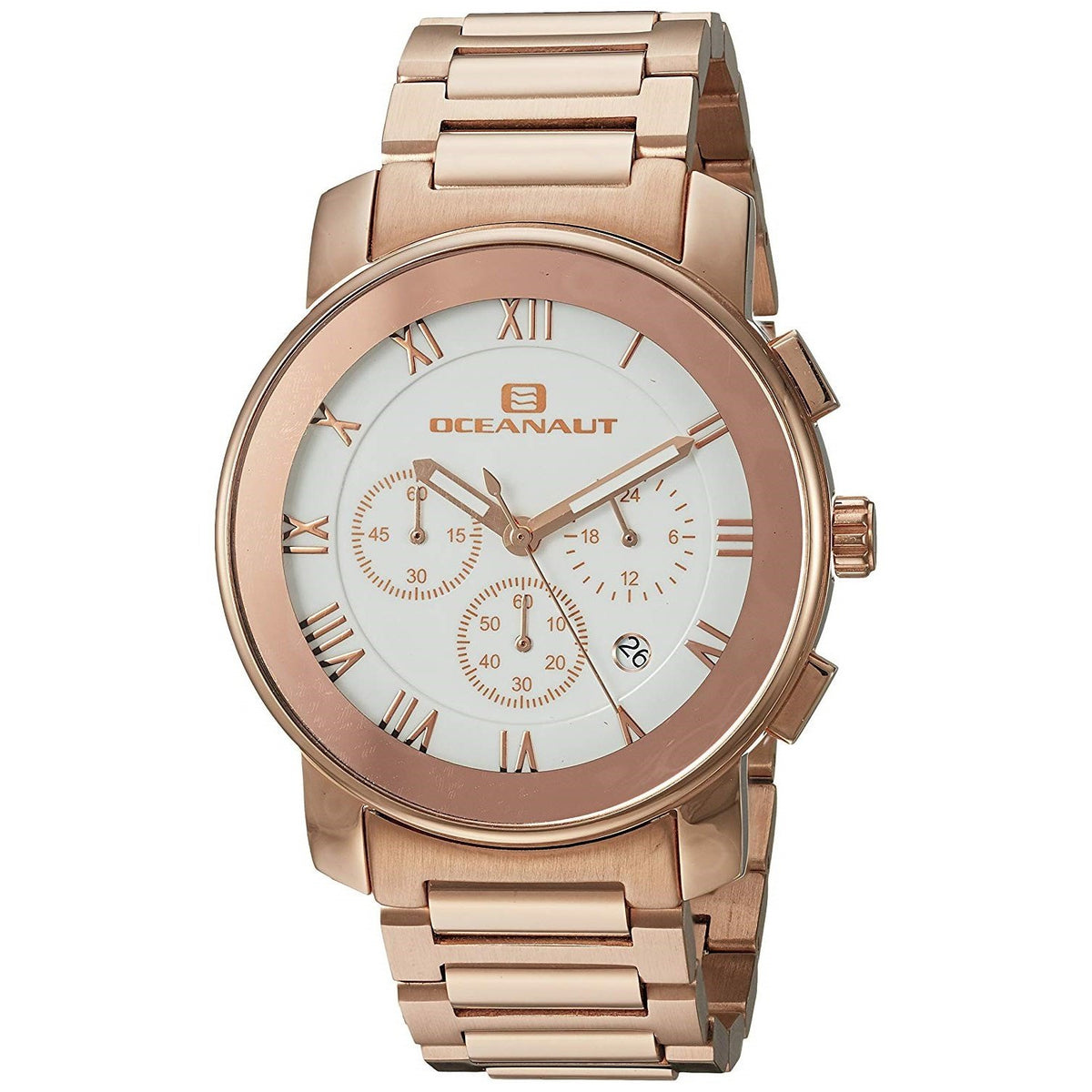 Oceanaut Men&#39;s OC0334 Riviera Chronograph Rose Gold-Tone Stainless Steel Watch