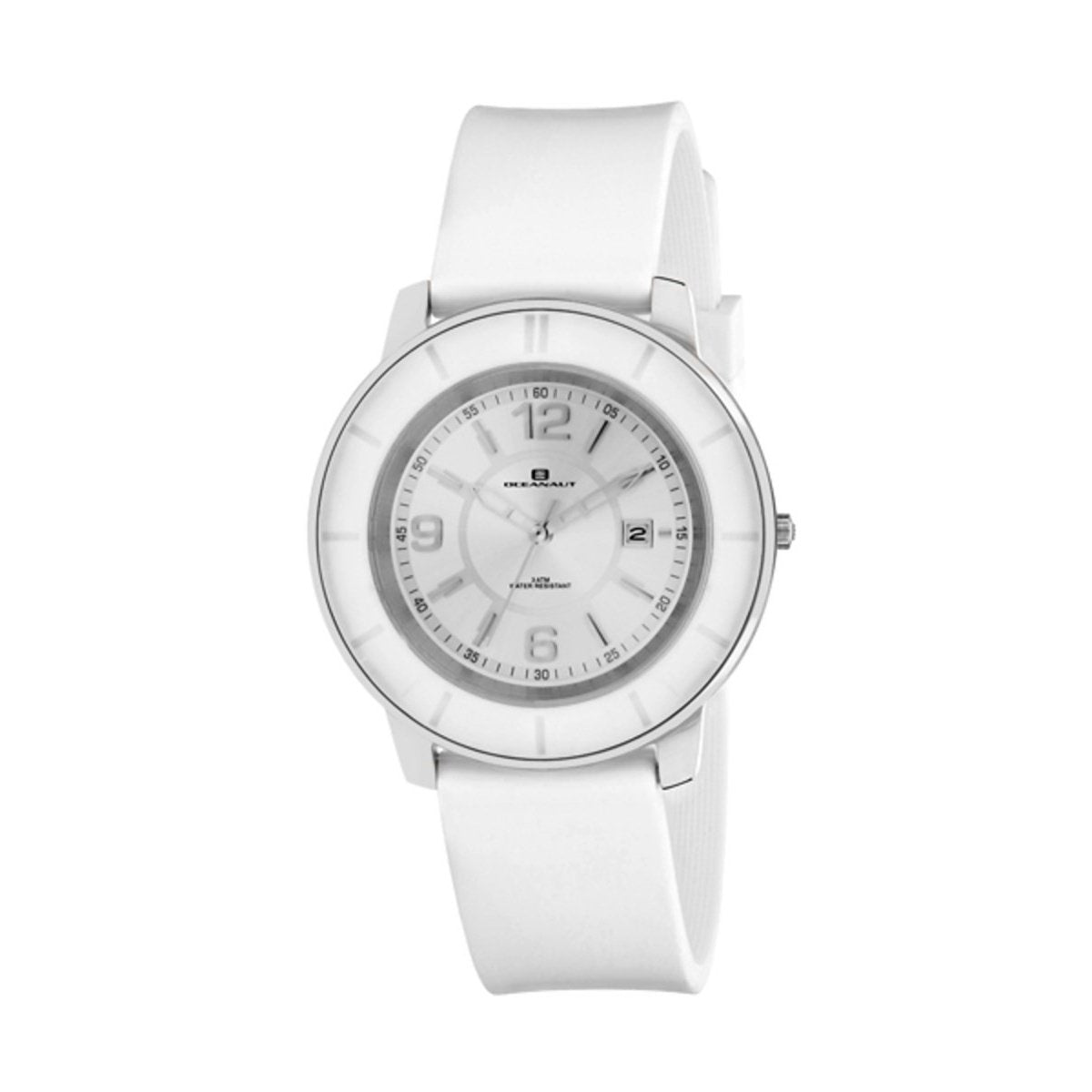 Oceanaut Women&#39;s OC0810 Satin White Silicone Watch