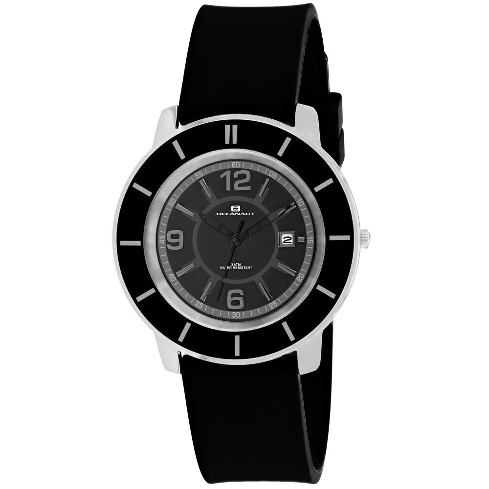 Oceanaut Women&#39;s OC0811 Satin Black Silicone Watch