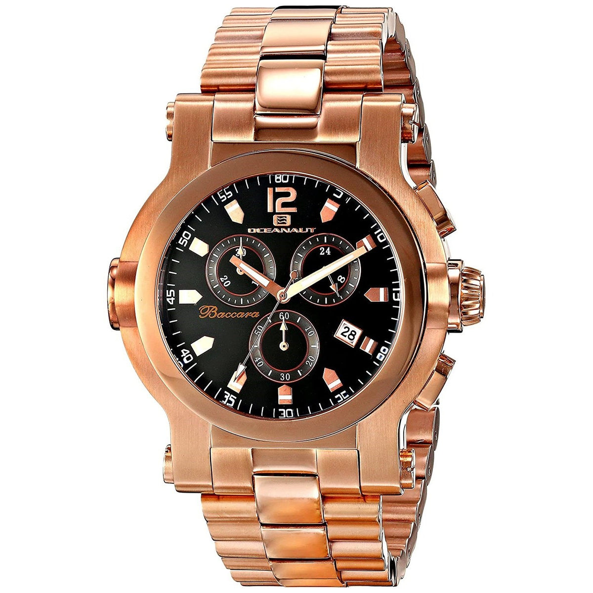 Oceanaut Men&#39;s OC0827 Baccara XL Chronograph Rose Gold Tone Stainless Steel Watch