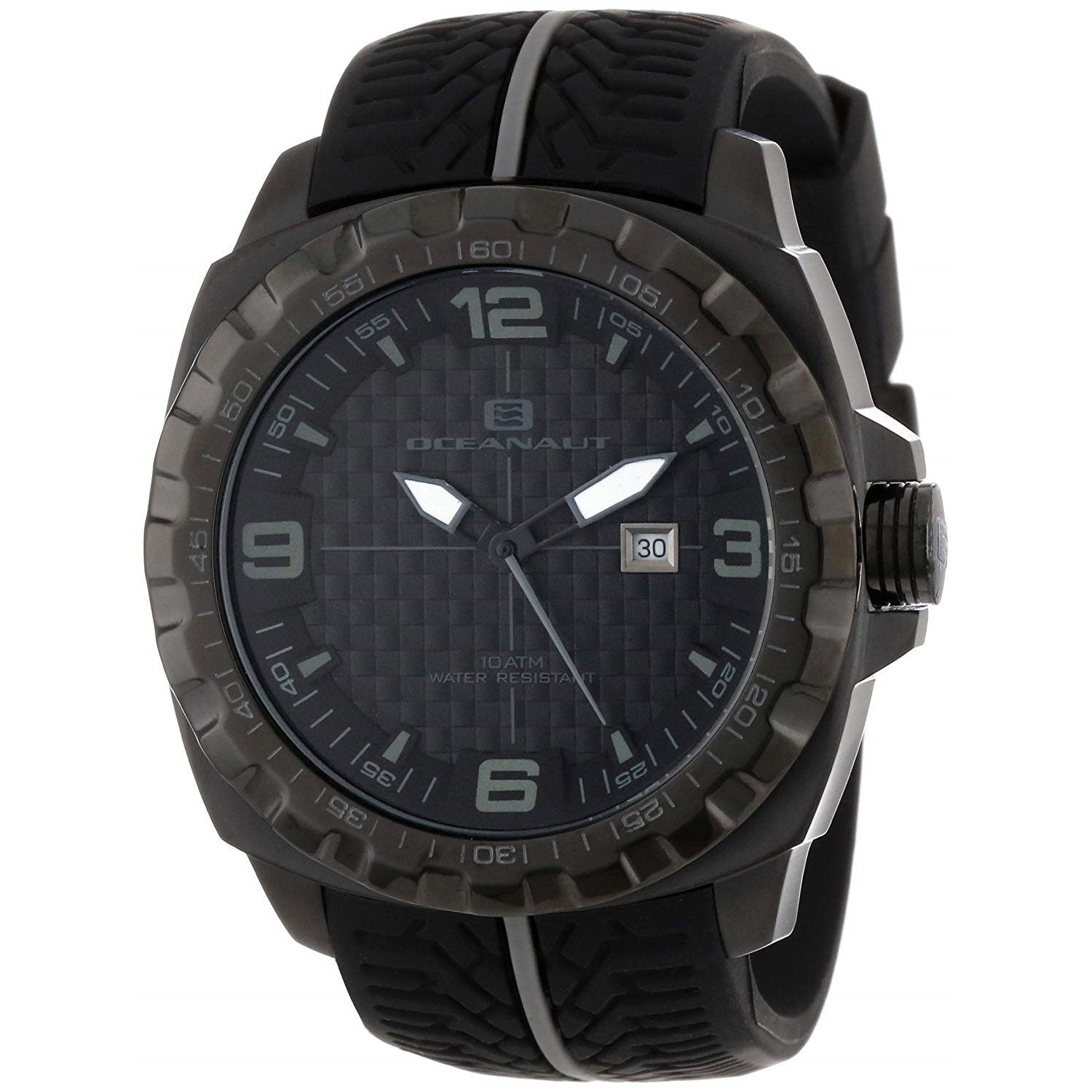 Oceanaut Men s OC1113 Racer Black Silicone Watch Bezali