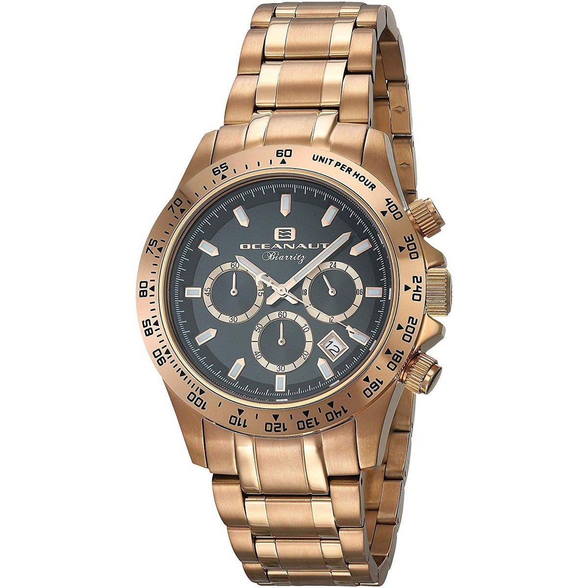 Oceanaut Men&#39;s OC6119 Biarritz Chronograph Rose Gold-Tone Stainless Steel Watch