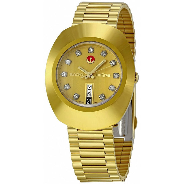 Rado Men's R12413493 Original Diamond Gold-Tone Stainless Steel Watch ...