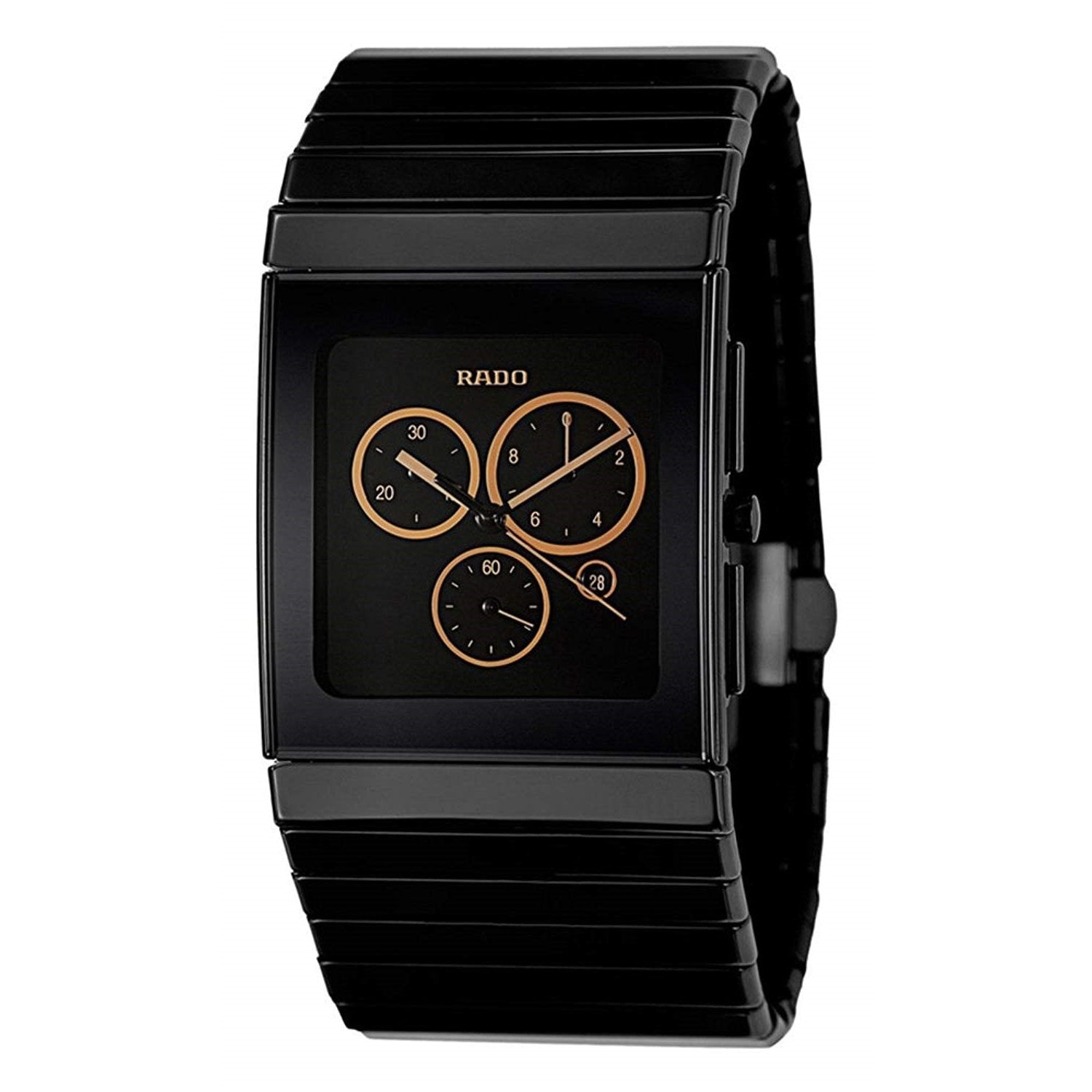 Rado Men s R21714192 Ceramica Chronograph Black Ceramic Watch Bezali