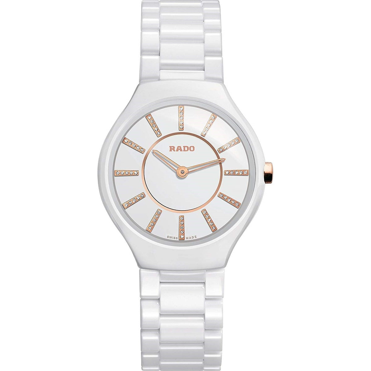 Rado Women&#39;s R27958702 TRUE White Ceramic Watch