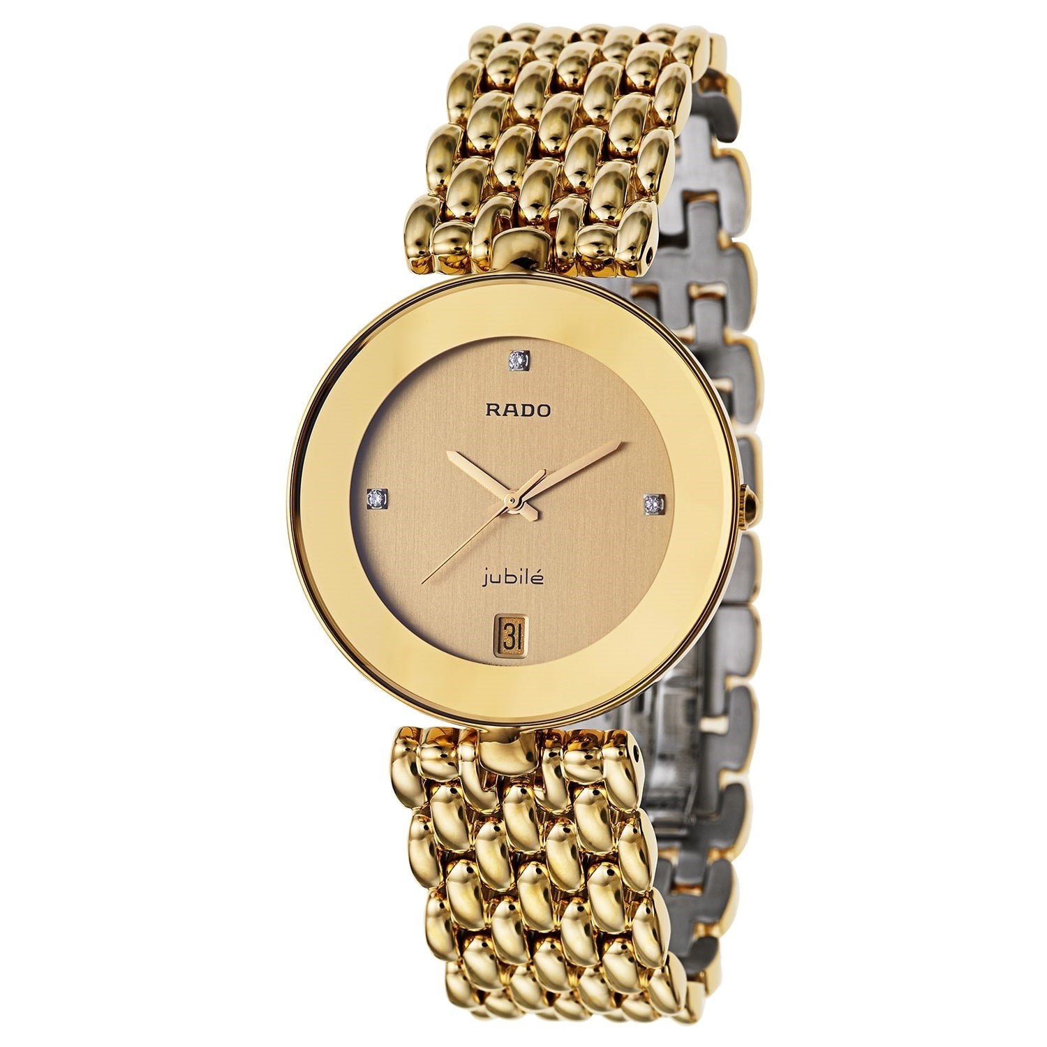 Rado Men s R48793724 Florence Jubile Diamond Gold Tone Stainless