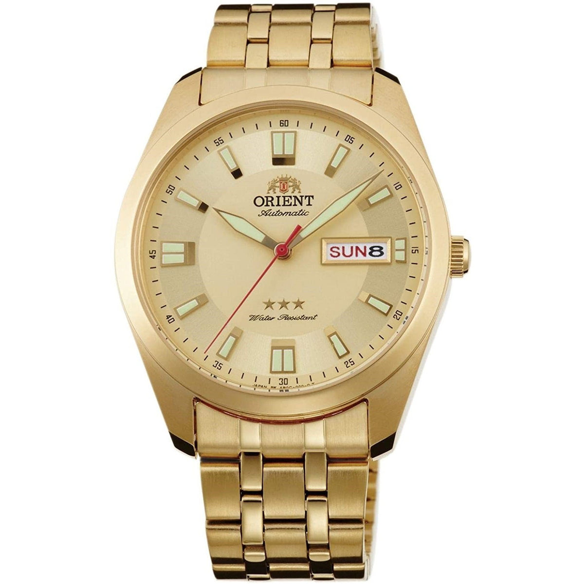 Orient Men&#39;s RA-AB0016G19B Tri Star Gold-Tone Stainless Steel Watch