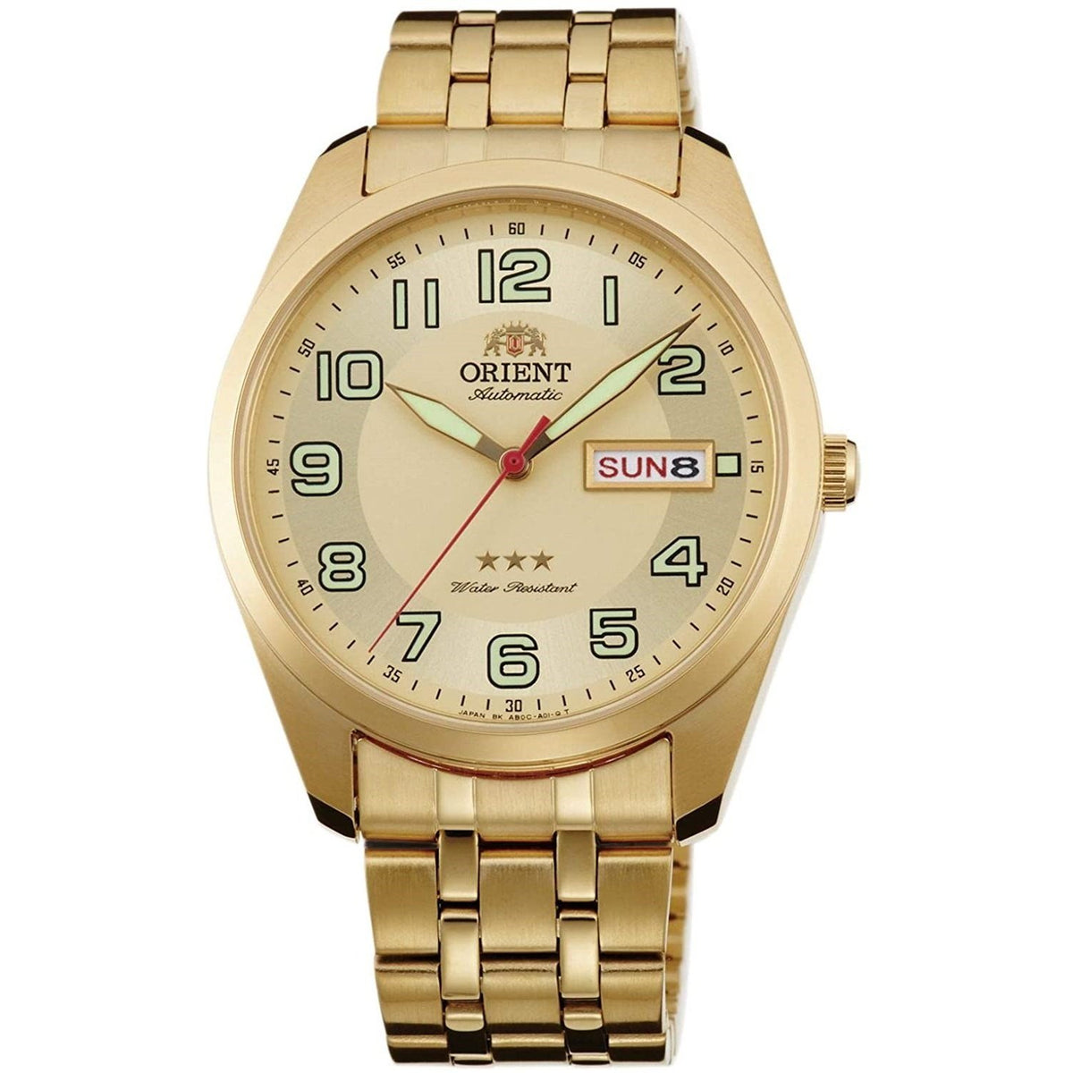 Orient Men&#39;s RA-AB0023G19B Tri Star Gold-Tone Stainless Steel Watch