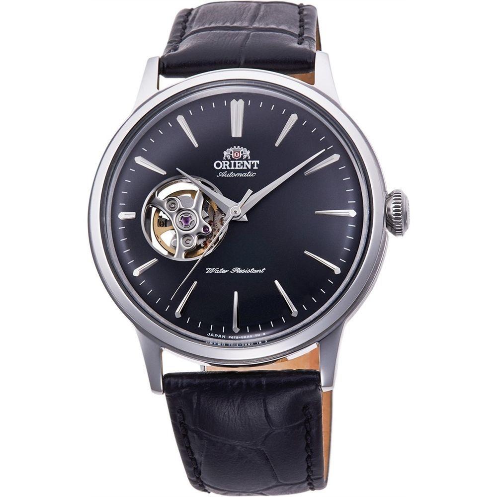 Orient Men&#39;s RA-AG0004B10B Classic Black Leather Watch