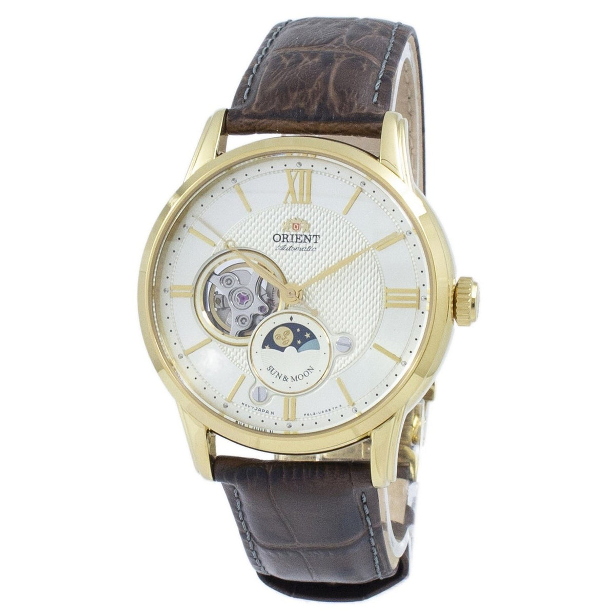 Orient Men&#39;s RA-AS0004S10B Classic Brown Leather Watch