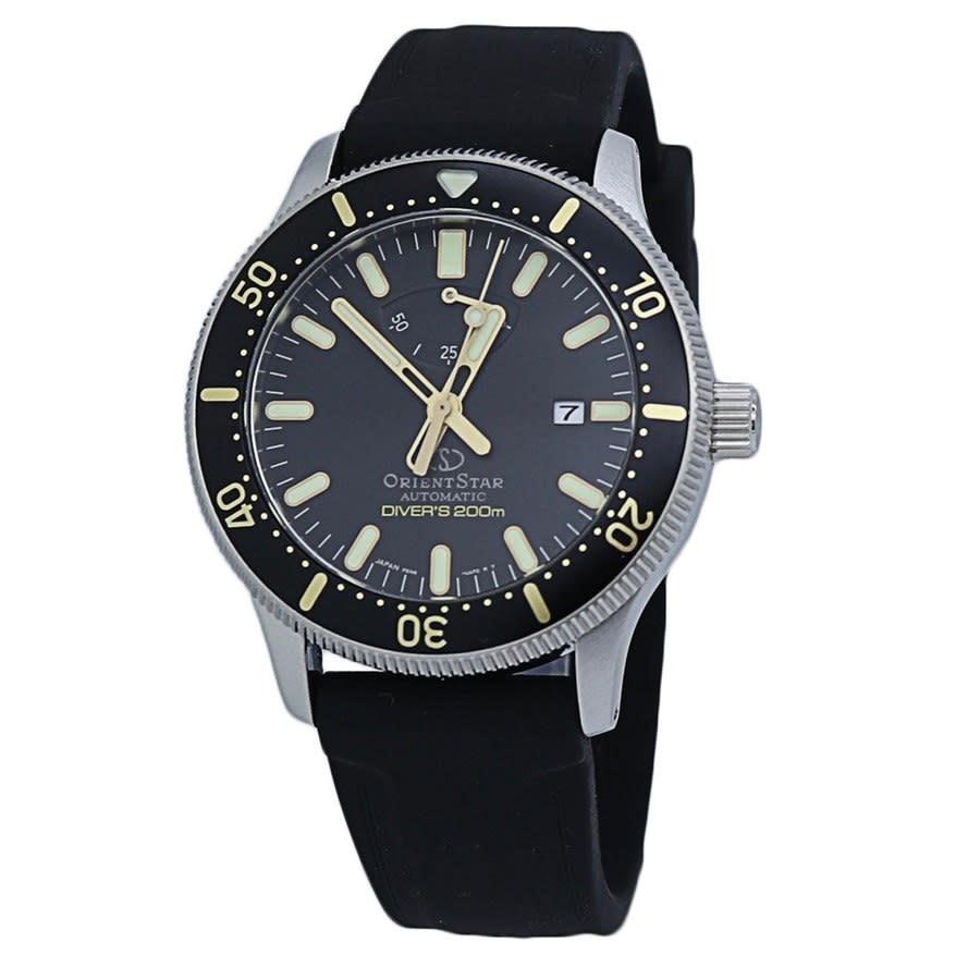 Orient Men&#39;s RE-AU0303B00B Orient Star Black Silicone Watch