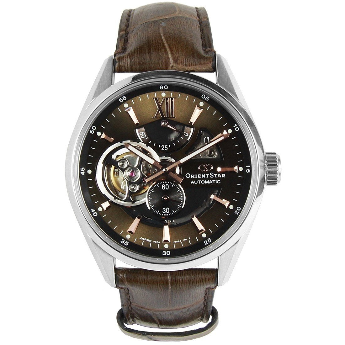 Orient Men&#39;s RE-AV0006Y Star Brown Leather Watch