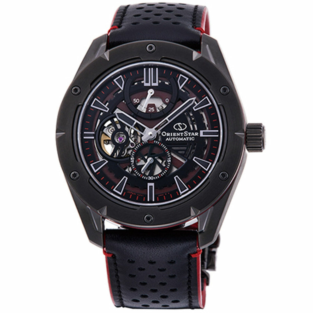 Orient Men&#39;s RE-AV0A03B00B Avant-Garde Black Leather Watch