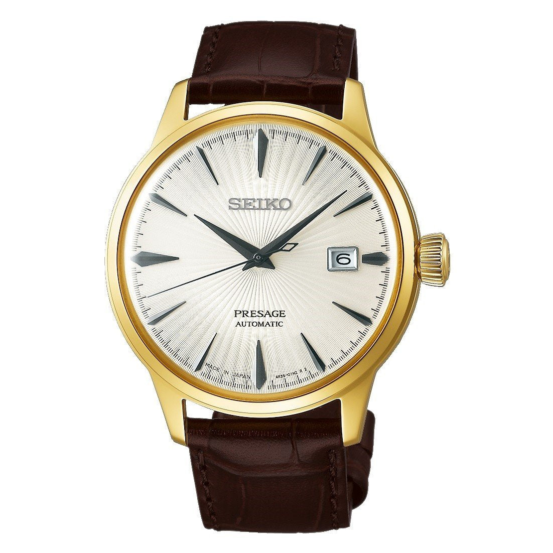 Seiko Men&#39;s SARY076 Presage Brown Leather Watch