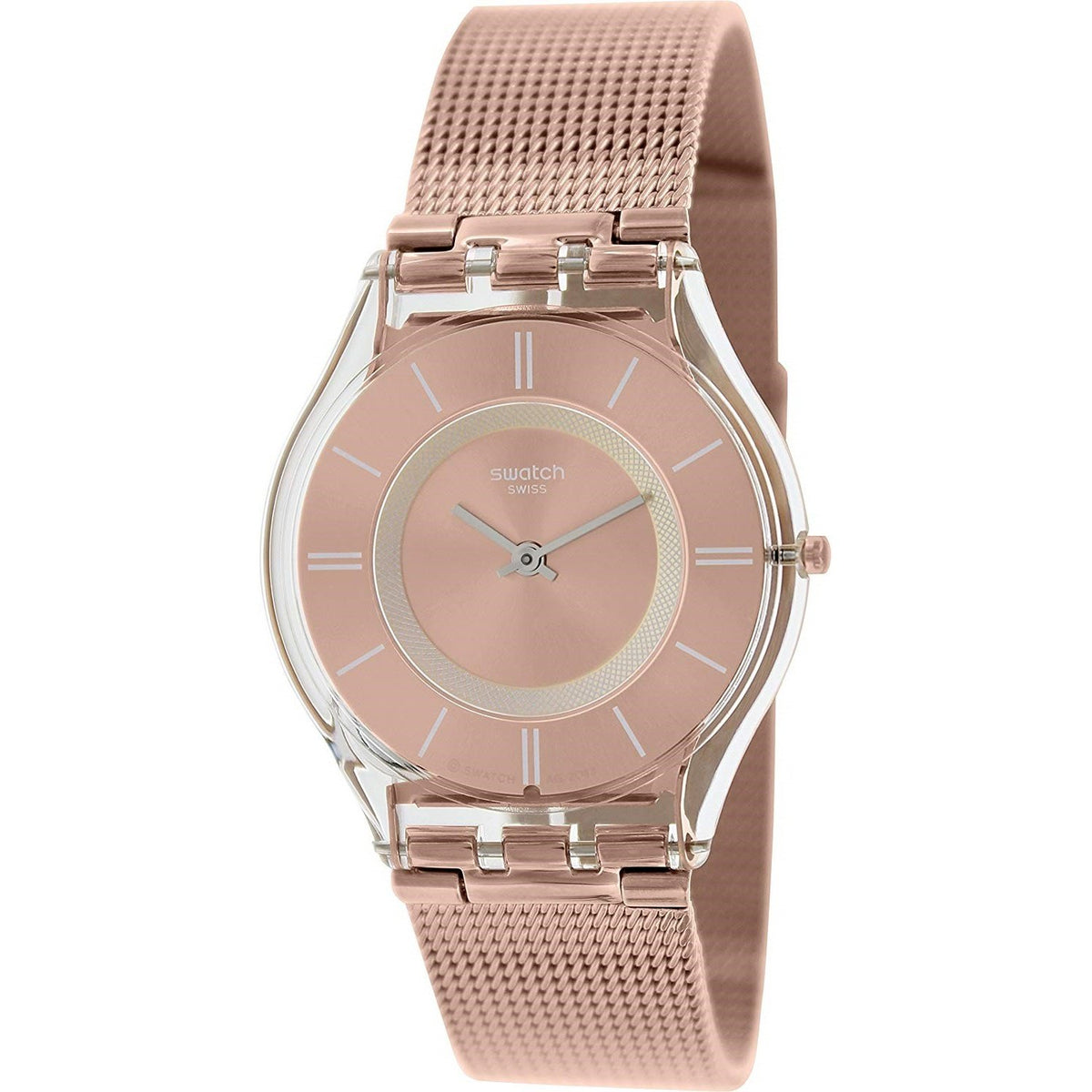 Swatch Women&#39;s SFP115M Skin Rose-Tone Stainless Steel Watch