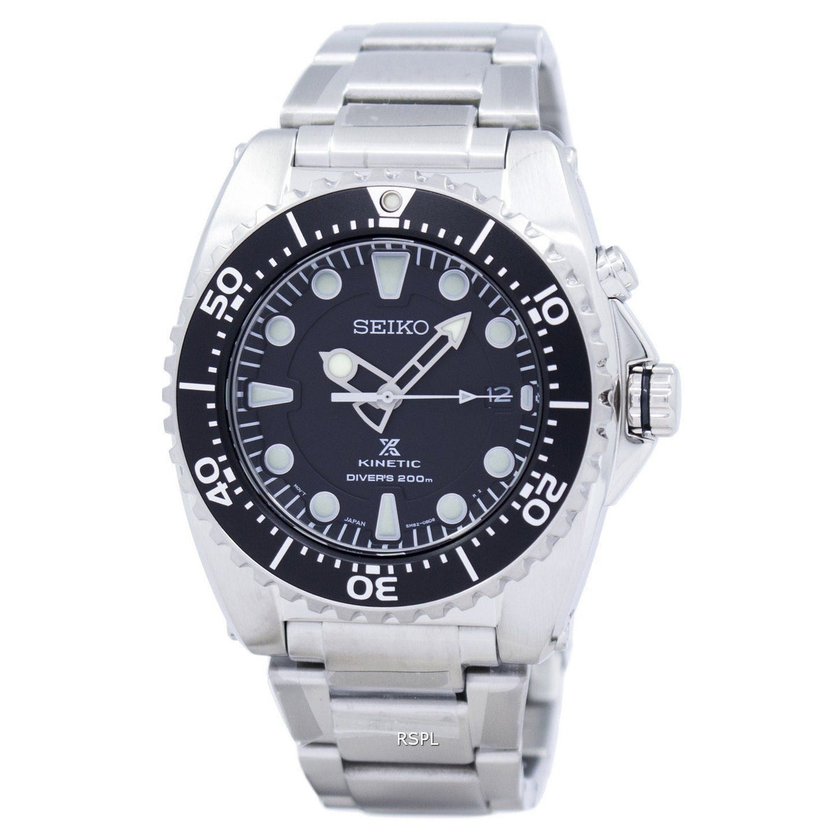 Seiko Men&#39;s SKA761 Kinetic Stainless Steel Watch