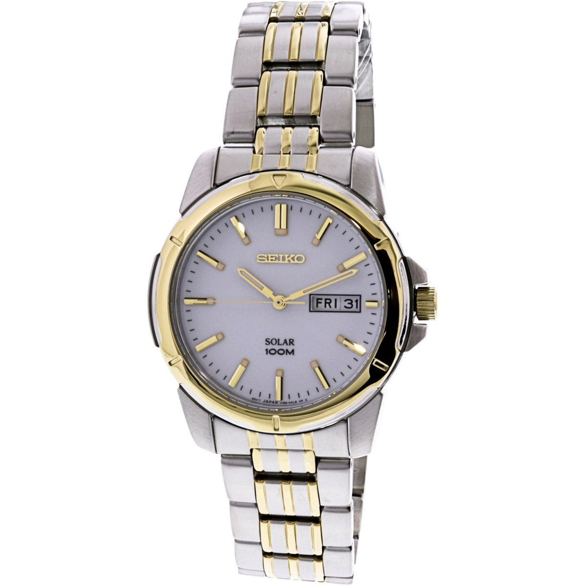 Seiko Men&#39;s SNE094 Solar Two-Tone Stainless Steel Watch