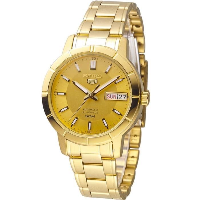 Seiko Men&#39;s SNKN62 Series 5 Gold-Tone Stainless Steel Watch